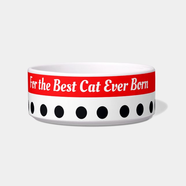 Polka Dot Accented Voerbakje (Voorkant)