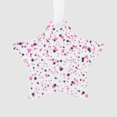 Polka Dot Acryl Star Ornament (voorkant)