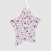 Polka Dot Acryl Star Ornament (voorkant)