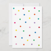 Polka Dot Afstuderen Confetti kleurrijke partij Kaart (Achterkant)