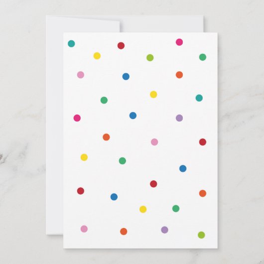 Polka Dot Afstuderen Confetti kleurrijke partij Kaart (Achterkant)