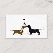 Polka Dot and Dachshunds Wedding Enclosure Card Informatiekaartje (Achterkant)