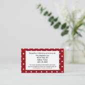 Polka Dot and Dachshunds Wedding Enclosure Card Informatiekaartje (Staand voorkant)