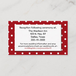 Polka Dot and Dachshunds Wedding Enclosure Card Informatiekaartje