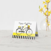 Polka Dot and Lemons Bicycle Kaart (Gele Bloem)