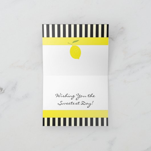 Polka Dot and Lemons Bicycle Kaart (Binnen)