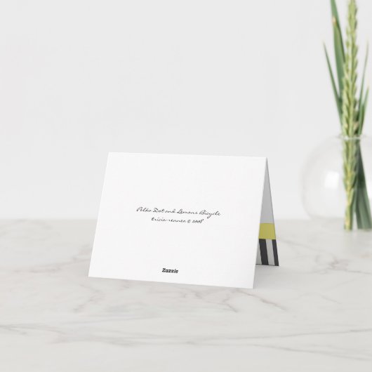 Polka Dot and Lemons Bicycle Kaart (Achterkant)