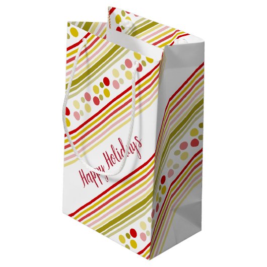 Polka Dot and Stripe Klein Cadeauzakje (Achterkant Gekanteld)