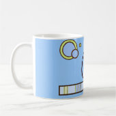 Polka Dot and Stripes Blue Monogram Koffiemok (Links)