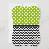 Polka Dot Apple Green Chevron Sweet Sixteen Kaart (Achterkant)