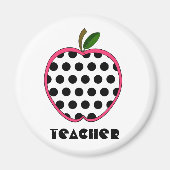Polka Dot Apple-leraar Magneet (Voorkant)