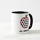Polka Dot Apple-leraar Mok (Voorkant rechts)