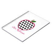 Polka Dot Apple Spiral notebook voor leraren Notitieboek (Linkerzijde)