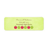 Polka Dot Apple Thema Favoriet Label (Voorkant)