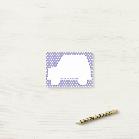 Polka Dot autovormig Motivatie Post-it® Notes (Op bureau)