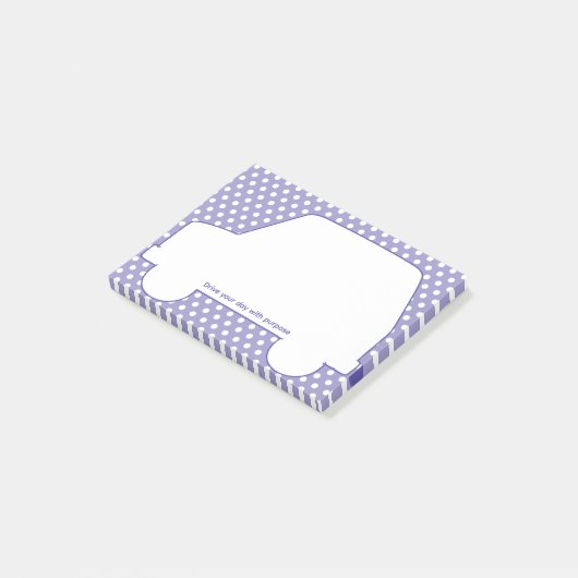 Polka Dot autovormig Motivatie Post-it® Notes (Schuin)