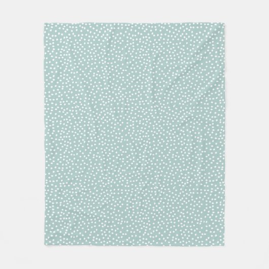 Polka Dot baby Aqua en White Fleece Deken (Voorkant)