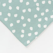 Polka Dot baby Aqua en White Fleece Deken (Hoek)