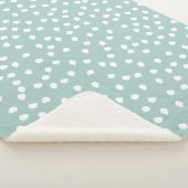 Polka Dot baby Aqua en White Sherpa Deken (3/4)