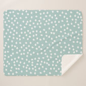 Polka Dot baby Aqua en White Sherpa Deken (Voorkant (horizontaal))