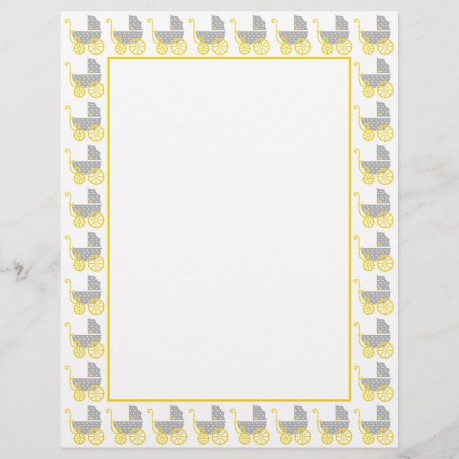 Polka-dot Baby Carriage Border Print (Voorkant)