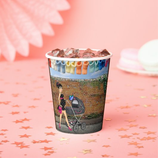 Polka-Dot Baby Papieren Bekers (Insitu)