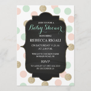 Polka Dot Baby shower ~ Genderneutraal Kaart