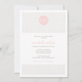 Polka Dot Baby shower Invitation Kaart (Voorkant)