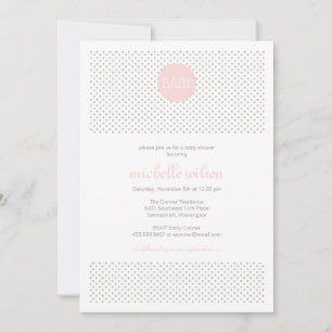 Polka Dot Baby shower Invitation Kaart