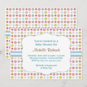 Polka Dot Baby shower Invitation Kaart (Voorkant / Achterkant)