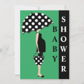 Polka Dot Baby Shower Invitations {groen} Kaart (Voorkant)