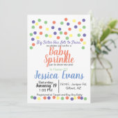 Polka Dot Baby Sprinkle Baby Shower Invitaties Kaart (Staand voorkant)