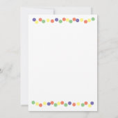 Polka Dot Baby Sprinkle Baby Shower Invitaties Kaart (Achterkant)