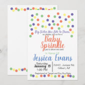 Polka Dot Baby Sprinkle Baby Shower Invitaties Kaart (Voorkant / Achterkant)