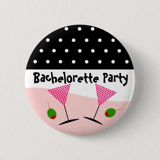 Polka Dot Bachelorette Party Ronde Button 5,7 Cm (Voorkant)
