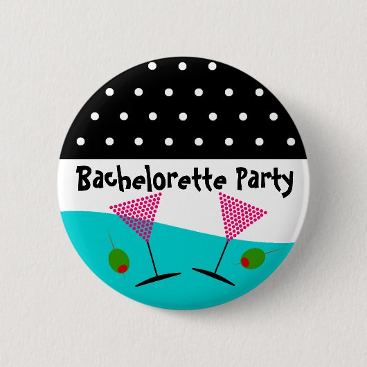 Polka Dot Bachelorette Party Ronde Button 5,7 Cm (Voorkant)