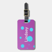 Polka Dot Bagagelabel (Voorkant verticaal)