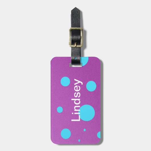 Polka Dot Bagagelabel (Voorkant verticaal)