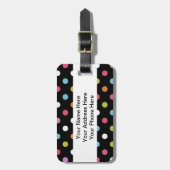 Polka Dot Bagagelabel (Voorkant verticaal)