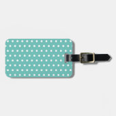 Polka Dot Bagagelabel (Aqua & White) (Voorkant horizontaal)