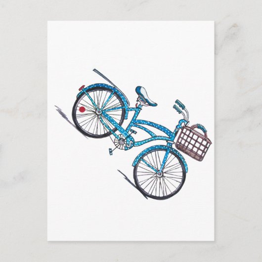 Polka Dot Beach Cruiser Briefkaart (Voorkant)
