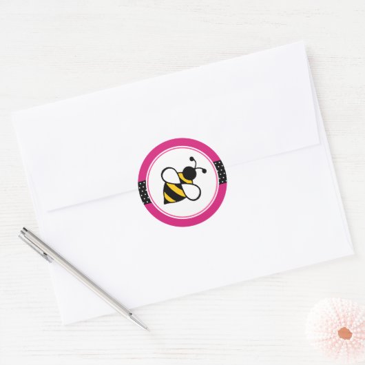 Polka Dot Bee Stickers (Envelop)