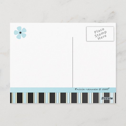 Polka Dot Bicycle Briefkaart (Achterkant)