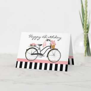 Polka Dot Bicycle massief zwart-witte streep Kaart