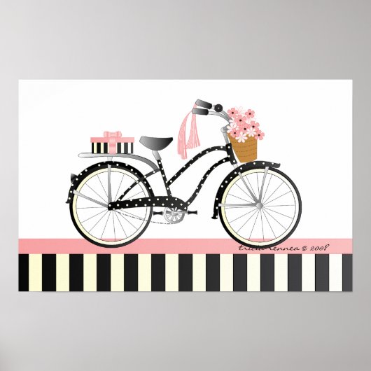 Polka Dot Bicycle Poster (Voorkant)