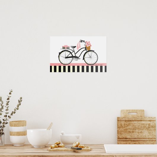 Polka Dot Bicycle Poster (Keuken)