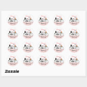 Polka Dot Bicycle Ronde Sticker (Vel)
