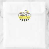 Polka Dot Bicycle Ronde Sticker (Tas)