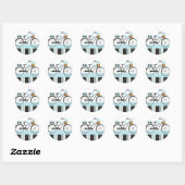 Polka Dot Bicycle Ronde Sticker (Vel)