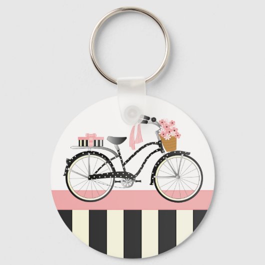 Polka Dot Bicycle Sleutelhanger (Voorkant)
